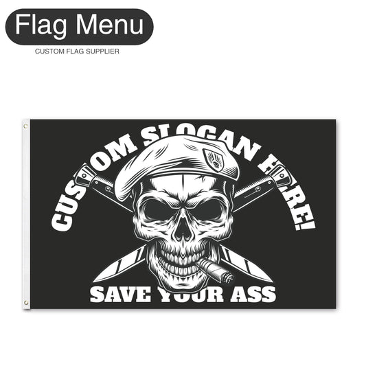 Regular Flag Of Skull - Army-2'x3'-2 Grommets-Flag Menu