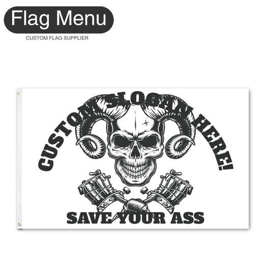 Regular Flag Of Skull - Goat-2'x3'-2 Grommets-Flag Menu