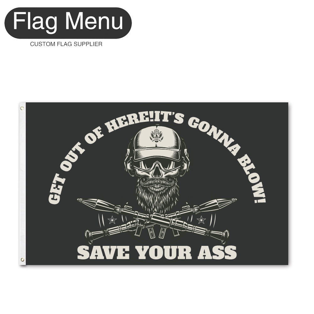 Regular Flag Of Skull - RPG-2'x3'-2 Grommets-Flag Menu