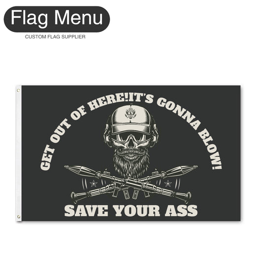 Regular Flag Of Skull - RPG-2'x3'-2 Grommets-Flag Menu