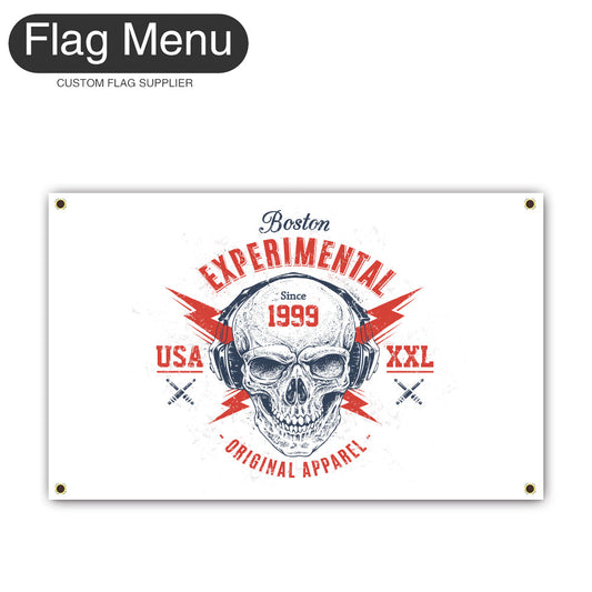 Canvas Wall Flag Of Skull - ORIGINAL APPAREL-2'x3'-4 Grommets-Flag Menu