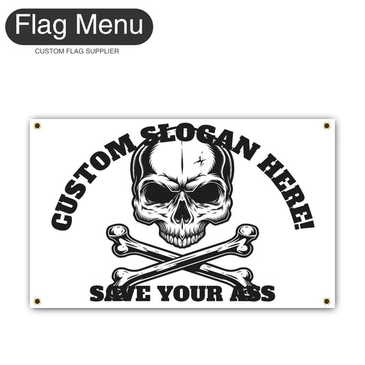 Canvas Wall Flag Of Skull - Death-2'x3'-4 Grommets-Flag Menu