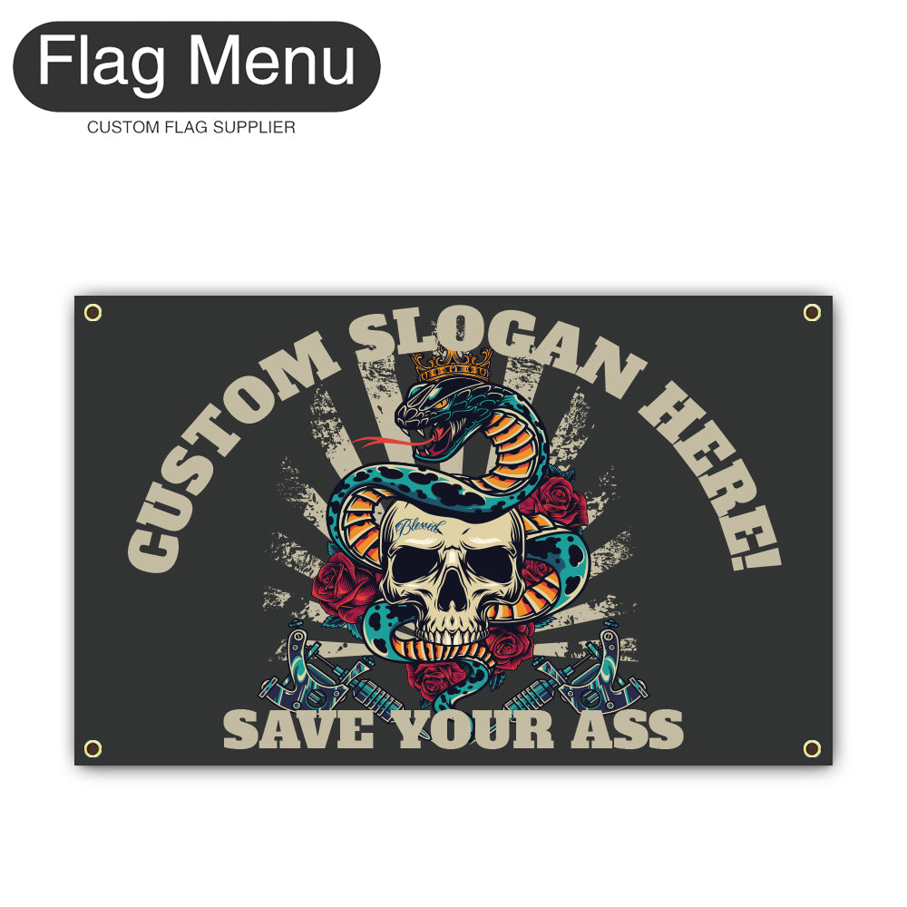 Regular Flag Of Skull - Cobra-2'x3'-4 Grommets-Flag Menu
