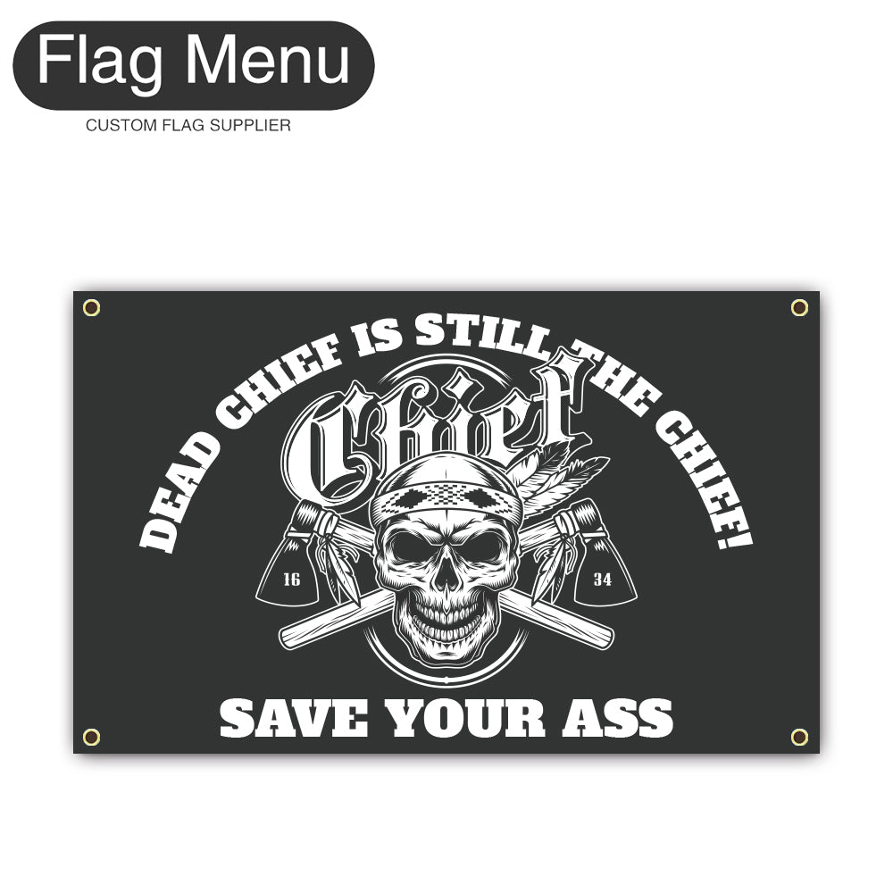 Regular Flag Of Skull - Chief-2'x3'-4 Grommets-Flag Menu