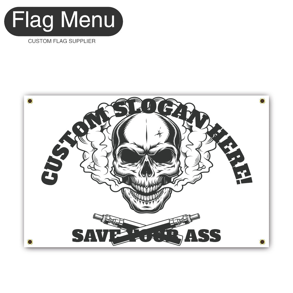 Regular Flag Of Skull - Vaping-2'x3'-4 Grommets-Flag Menu