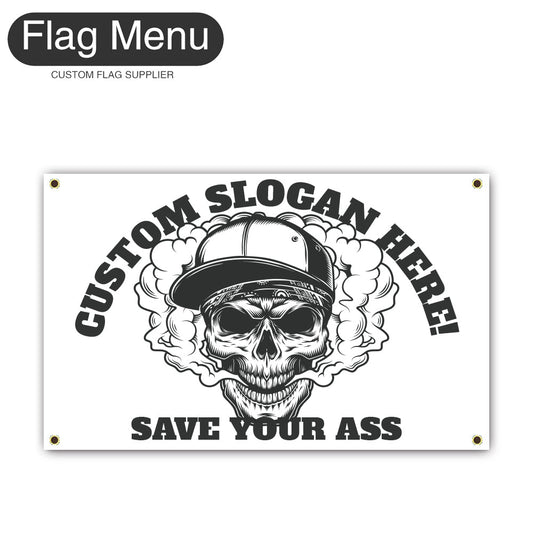 Canvas Wall Flag Of Skull - Vaping-2'x3'-4 Grommets-Flag Menu