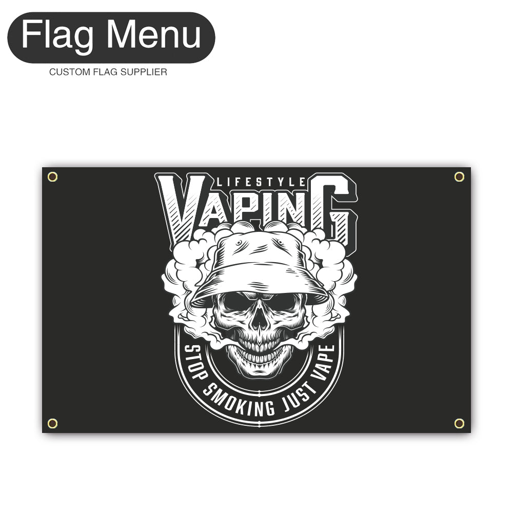 Canvas Wall Flag Of Skull - Stop Smoking Just Vape Flag Menu Canvas Wall Flag Of Skull - Stop Smoking Just Vape Flag Menu