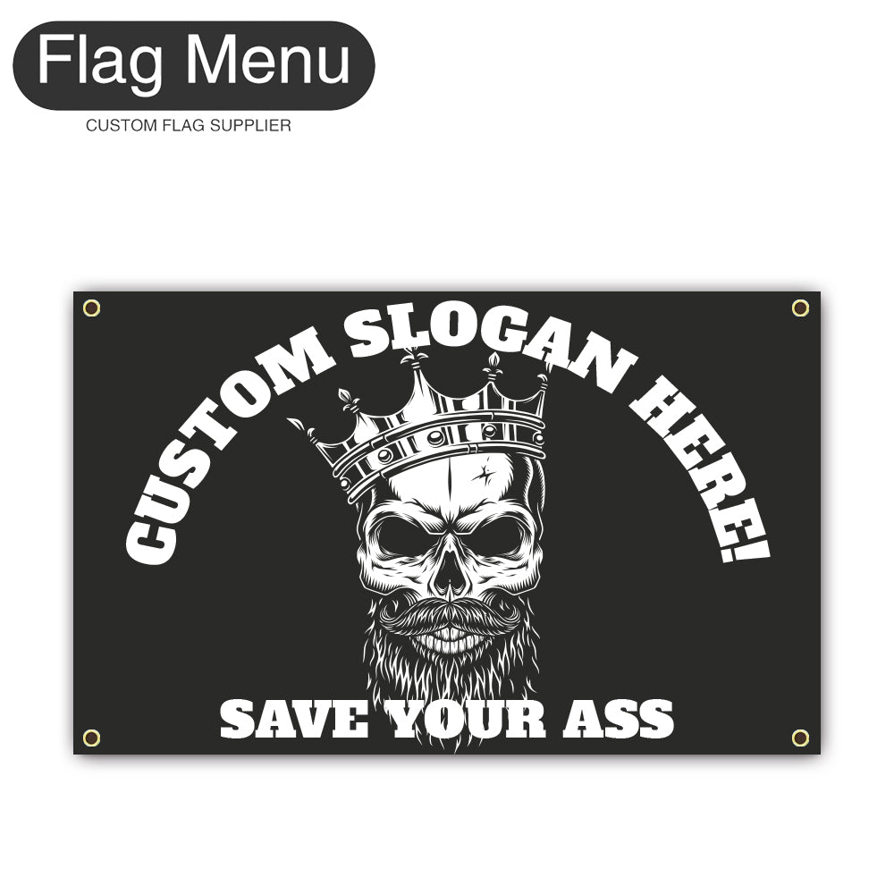 Regular Flag Of Skull - KING-2'x3'-4 Grommets-Flag Menu