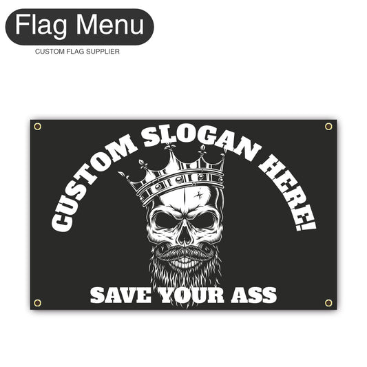 Canvas Wall Flag Of Skull - KING-2'x3'-4 Grommets-Flag Menu