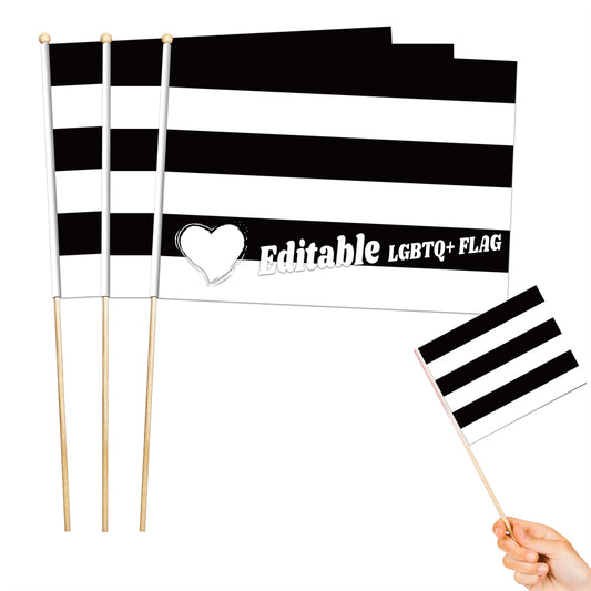 8"x11" Editable Flag Of Straight-LGBTQ+ Personalized Flag Maker