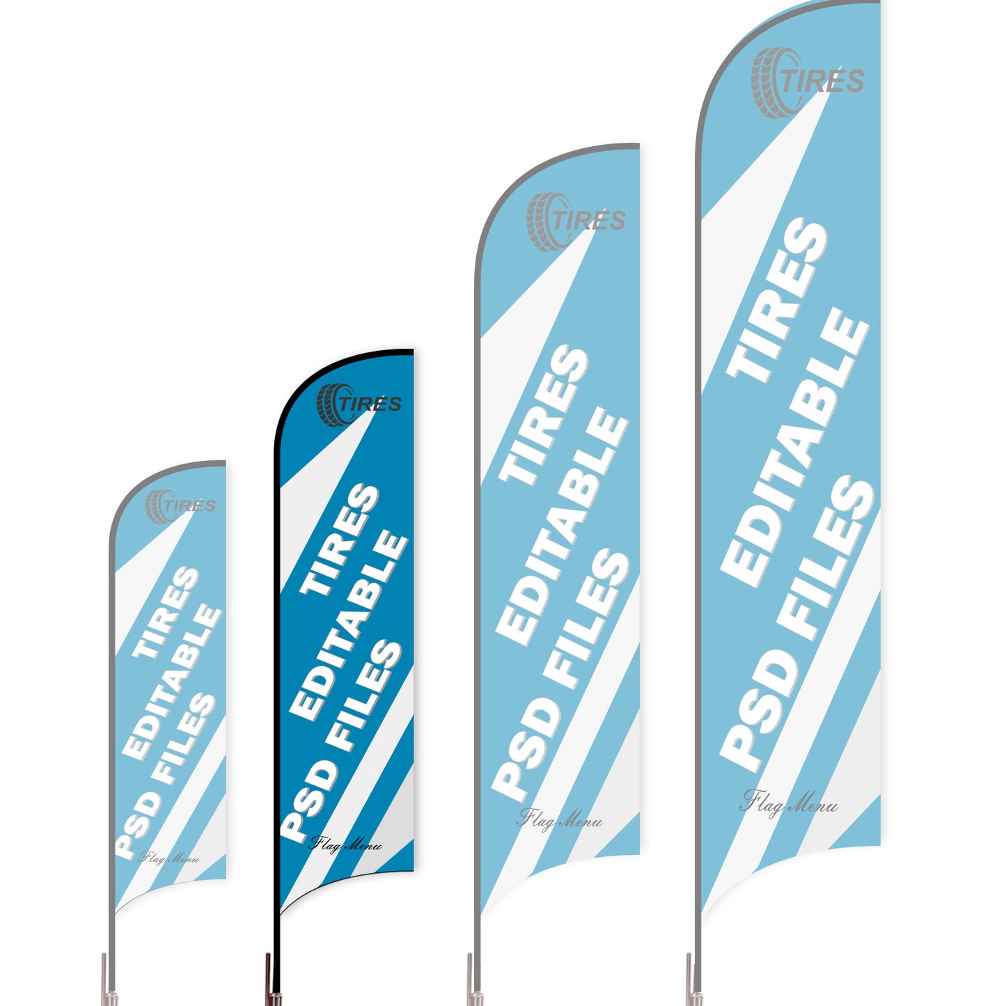 Sharkfin Flag - Doule Sided - Tires-Flag Menu - LGBTQ+ Regular Flag - Flag Manufactory
