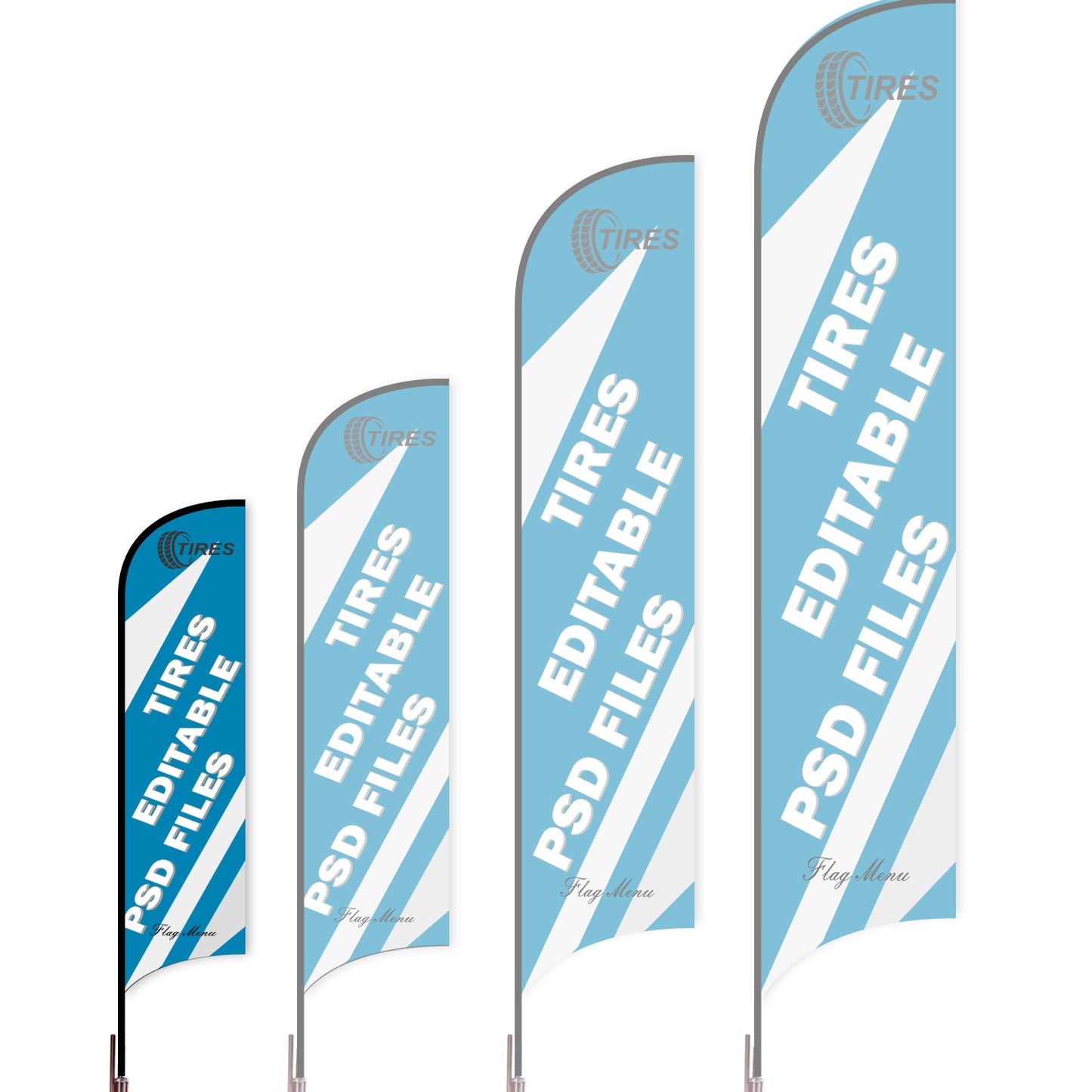 Sharkfin Flag - Doule Sided - Tires-Flag Menu - LGBTQ+ Regular Flag - Flag Manufactory