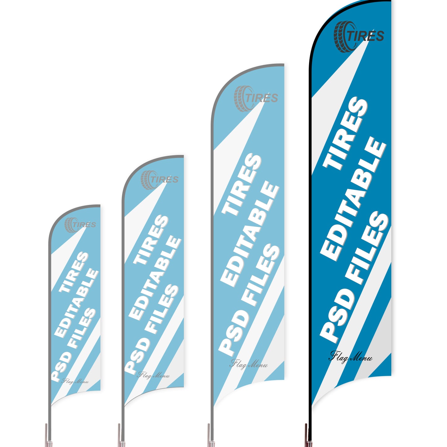 Sharkfin Flag - Doule Sided - Tires-Flag Menu - LGBTQ+ Regular Flag - Flag Manufactory