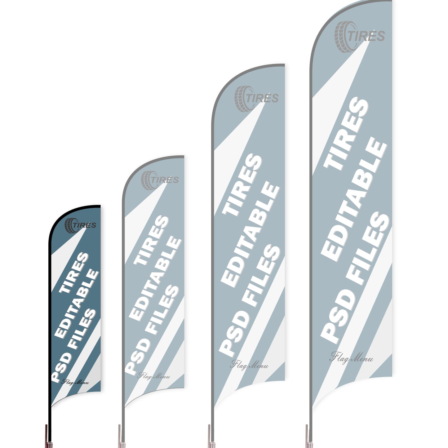 Sharkfin Flag - Doule Sided - Tires-Flag Menu - LGBTQ+ Regular Flag - Flag Manufactory
