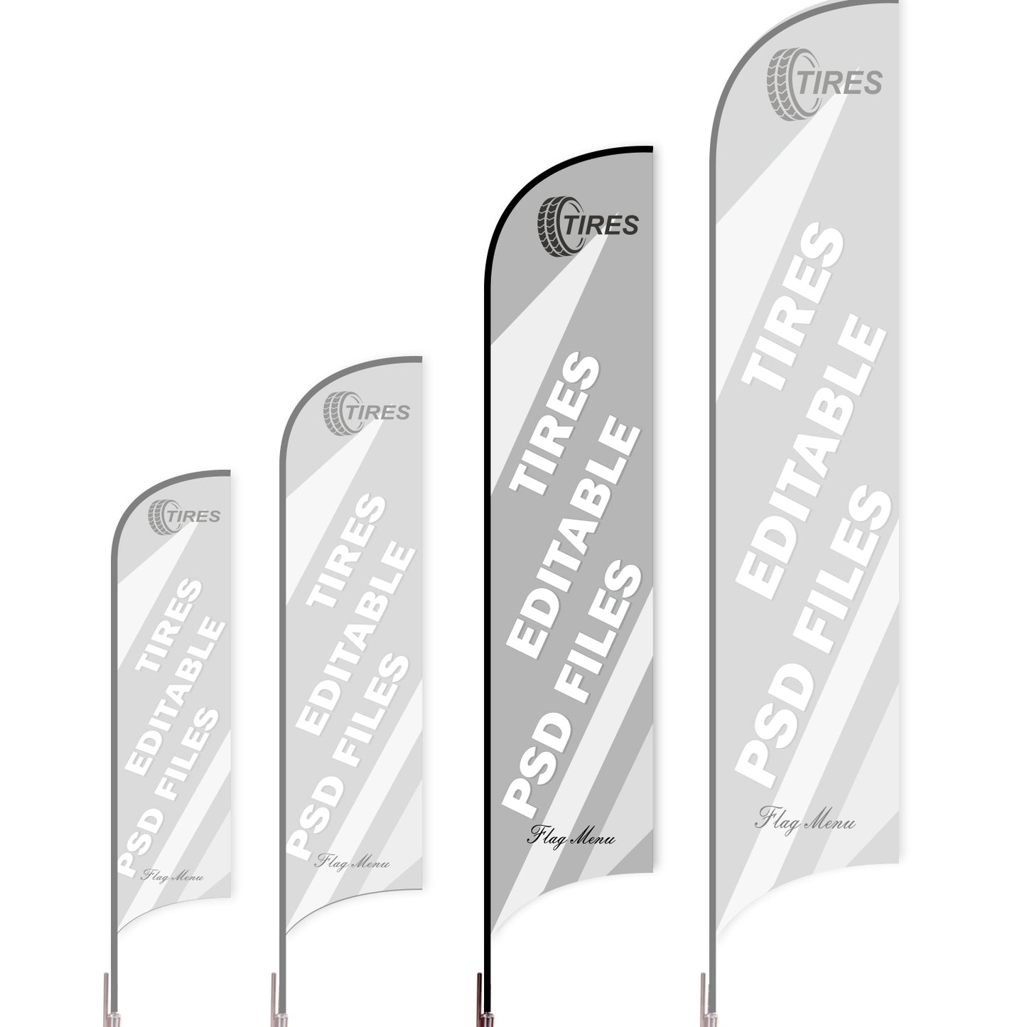 Sharkfin Flag - Doule Sided - Tires-Flag Menu - LGBTQ+ Regular Flag - Flag Manufactory