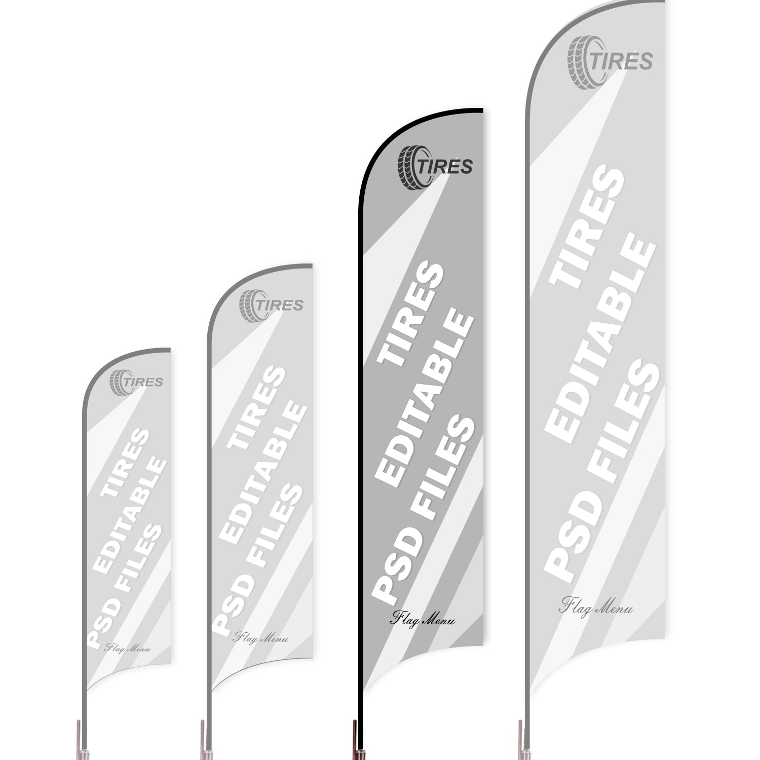 Sharkfin Flag - Doule Sided - Tires-Flag Menu - LGBTQ+ Regular Flag - Flag Manufactory