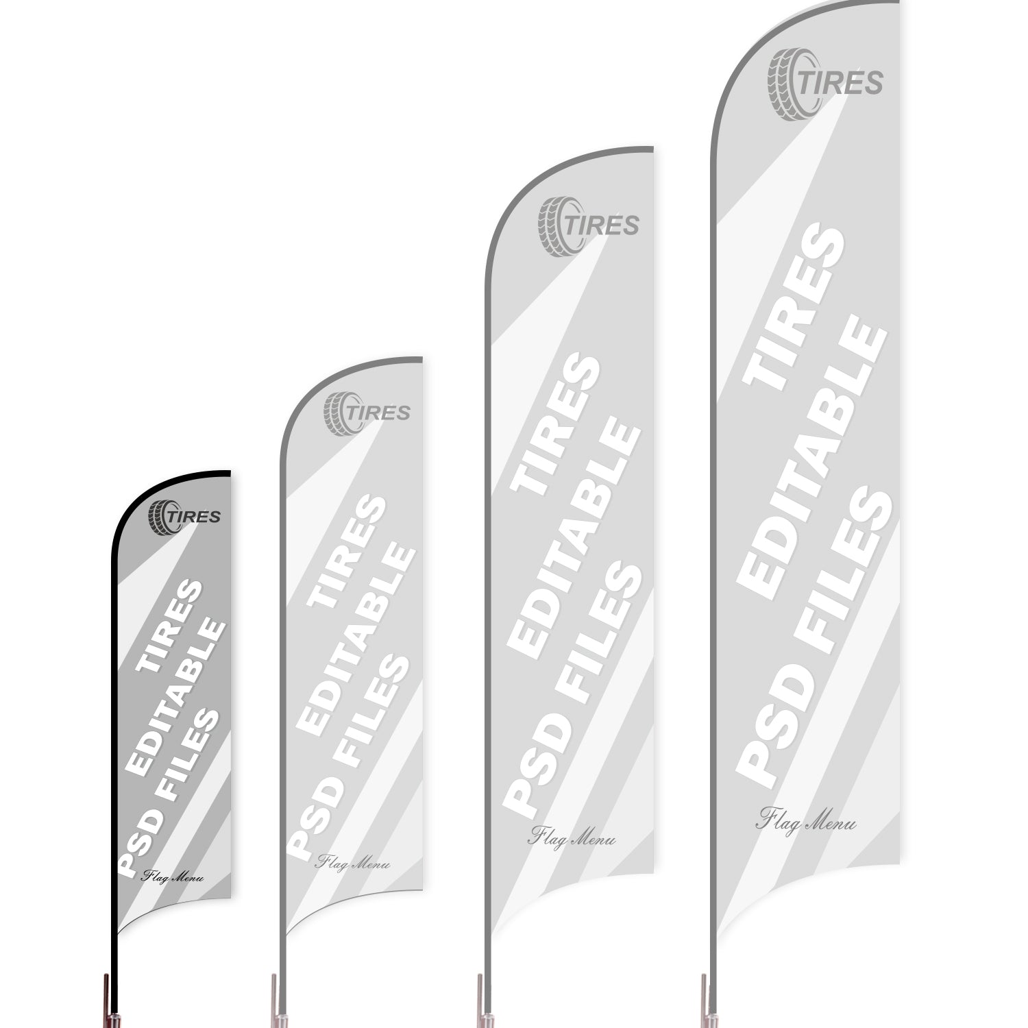 Sharkfin Flag - Doule Sided - Tires-Flag Menu - LGBTQ+ Regular Flag - Flag Manufactory