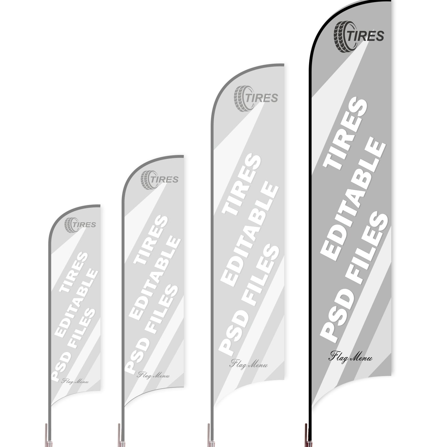 Sharkfin Flag - Doule Sided - Tires-Flag Menu - LGBTQ+ Regular Flag - Flag Manufactory