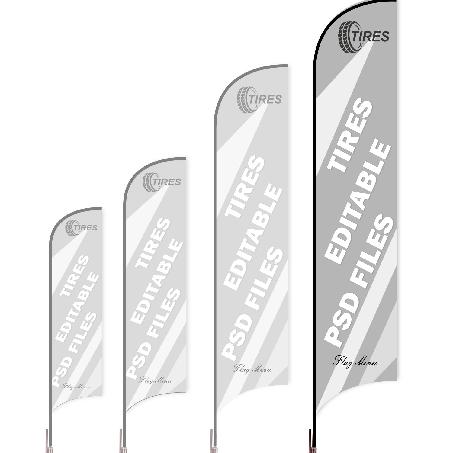 Sharkfin Flag - Doule Sided - Tires-Flag Menu - LGBTQ+ Regular Flag - Flag Manufactory