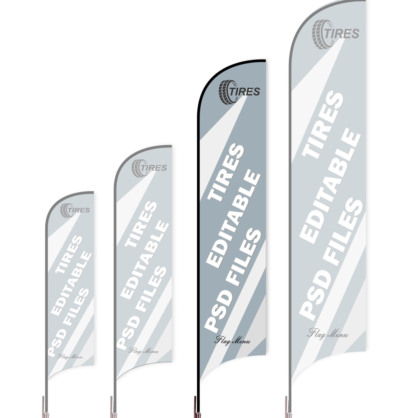 Sharkfin Flag - Doule Sided - Tires-Flag Menu - LGBTQ+ Regular Flag - Flag Manufactory