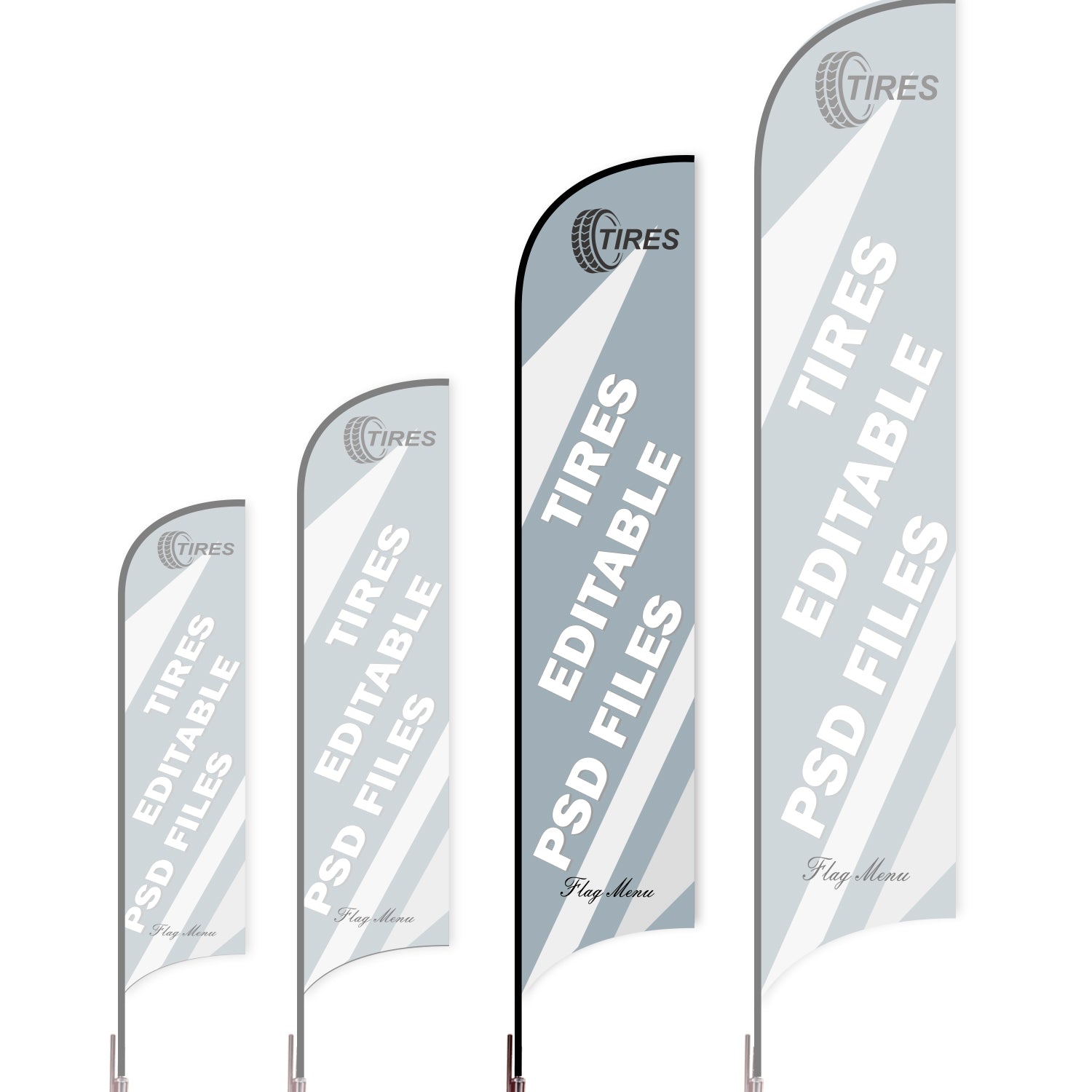 Sharkfin Flag - Doule Sided - Tires-Flag Menu - LGBTQ+ Regular Flag - Flag Manufactory