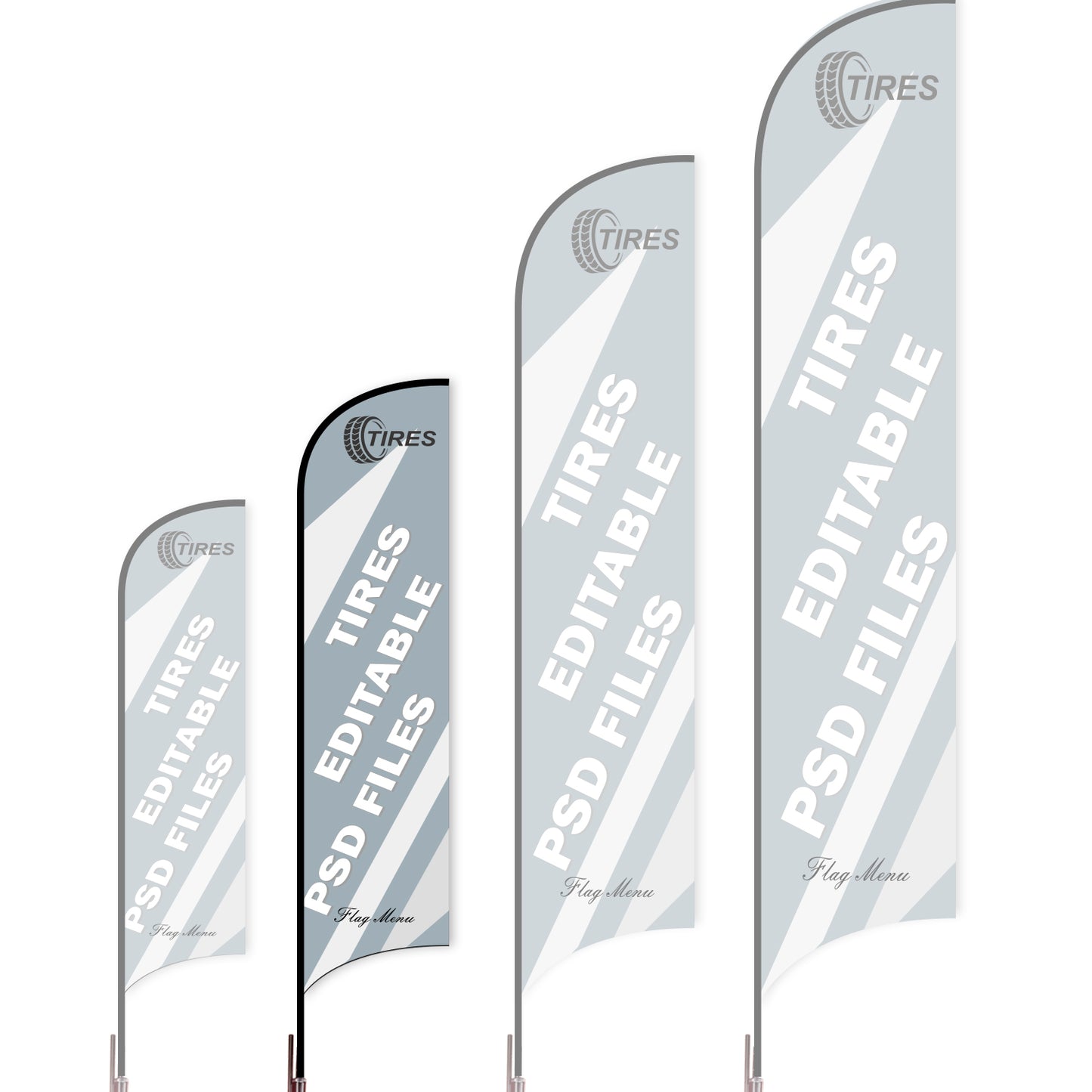 Sharkfin Flag - Doule Sided - Tires-Flag Menu - LGBTQ+ Regular Flag - Flag Manufactory