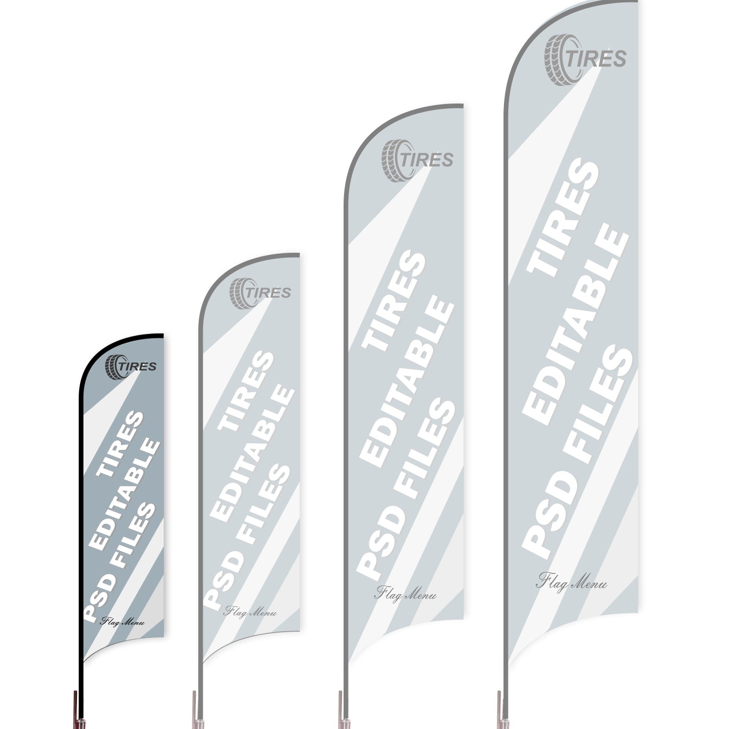 Sharkfin Flag - Doule Sided - Tires-Flag Menu - LGBTQ+ Regular Flag - Flag Manufactory