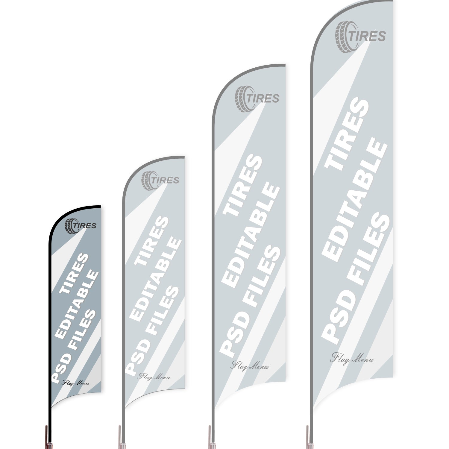 Sharkfin Flag - Doule Sided - Tires-Flag Menu - LGBTQ+ Regular Flag - Flag Manufactory