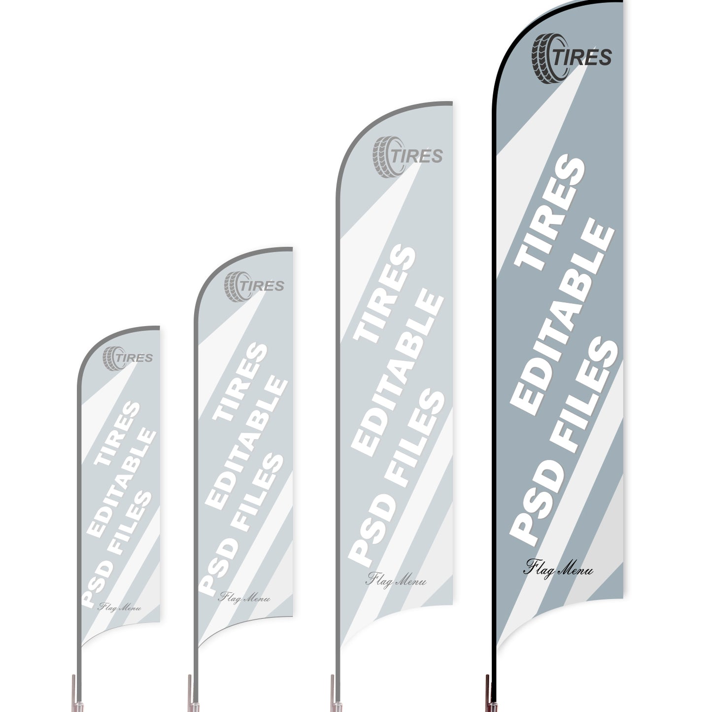Sharkfin Flag - Doule Sided - Tires-Flag Menu - LGBTQ+ Regular Flag - Flag Manufactory