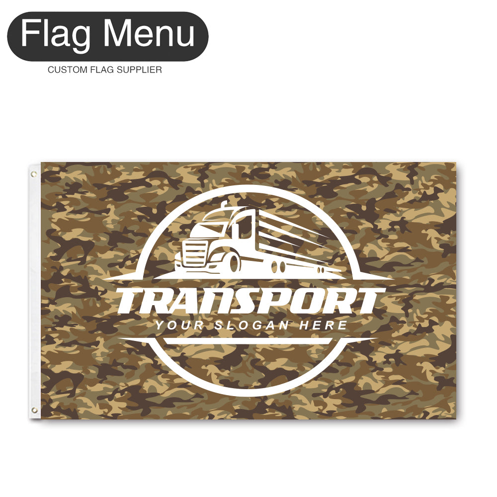 3'x5' Regular Flag - Transport-2 Grommets-Flag Menu