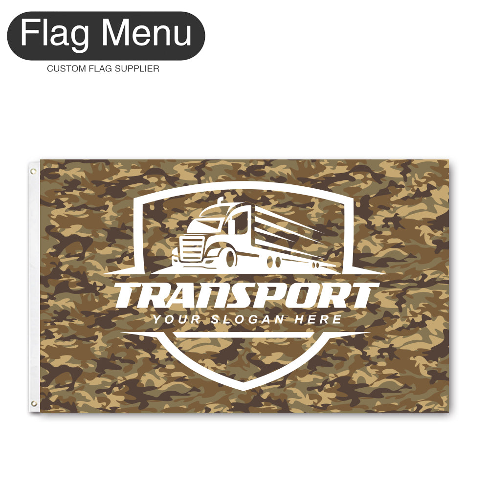 3'x5' Regular Flag - Transport-2 Grommets-Flag Menu