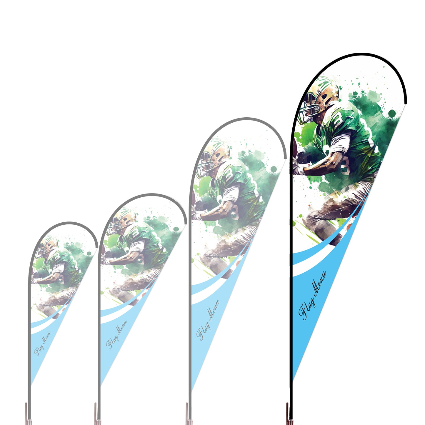4.3X11.5ft Custom Teardrop Flag - XL-Flag Menu