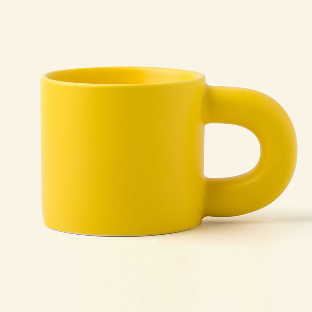 2 pcs - 11.2oz Customized Big Fat Cup/Mug - Holiday Gift-Yellow-Flag Menu
