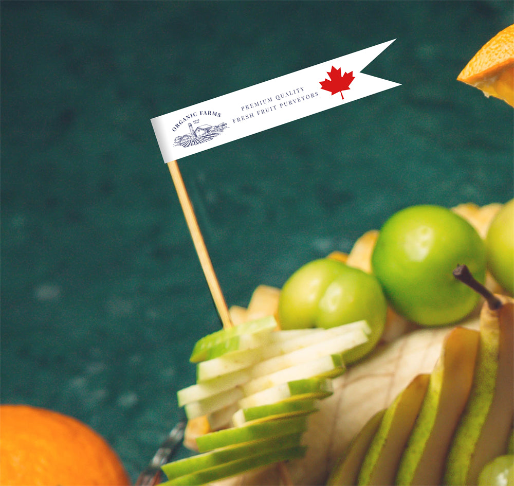 3.5" Editable CA Maple Mini Burgee Flag - 1000 pcs-Flag Menu-Flag Maker