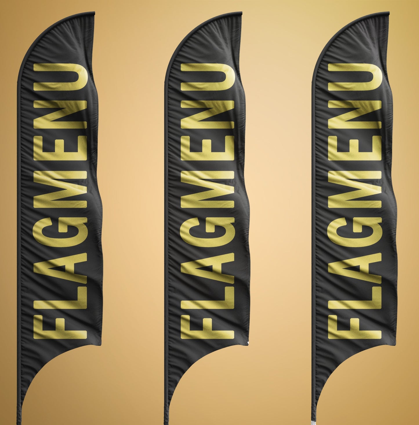Sharkfin Flag - Doule Sided - Fastfood-Flag Menu