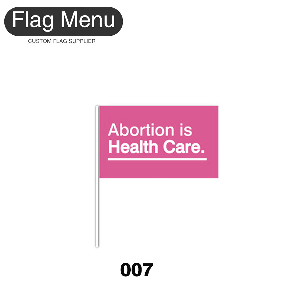 8"x11" Stick Flag - My Body My Choice - (100 pcs)-Flag Menu