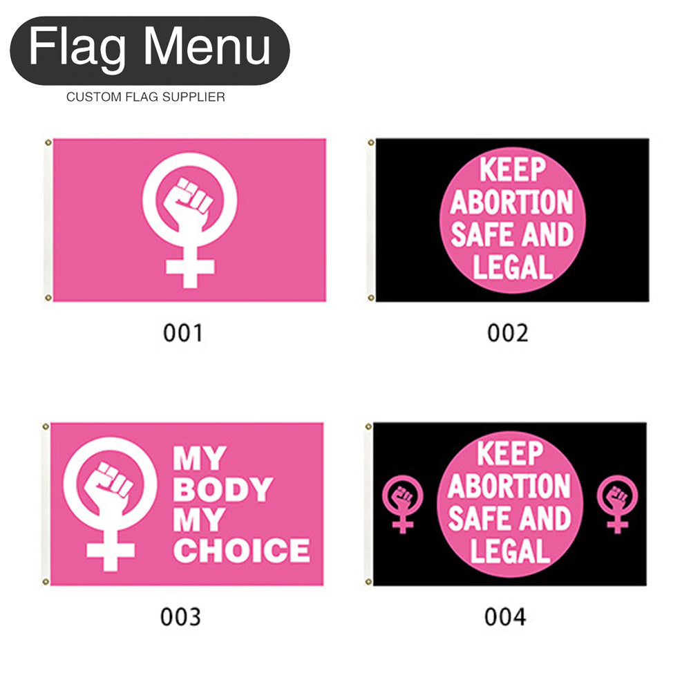 3'x5' Regular Flag - My Body My Choice-Flag Menu-Flag&Banner Company- USA UK Canada AU EU