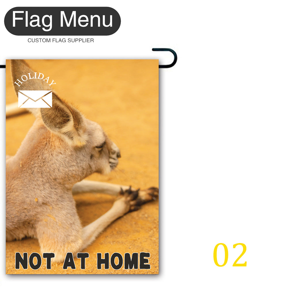 Holiday Message Welcome Flag - Canvas-12"x18"-02Kangaroo-Flag Menu