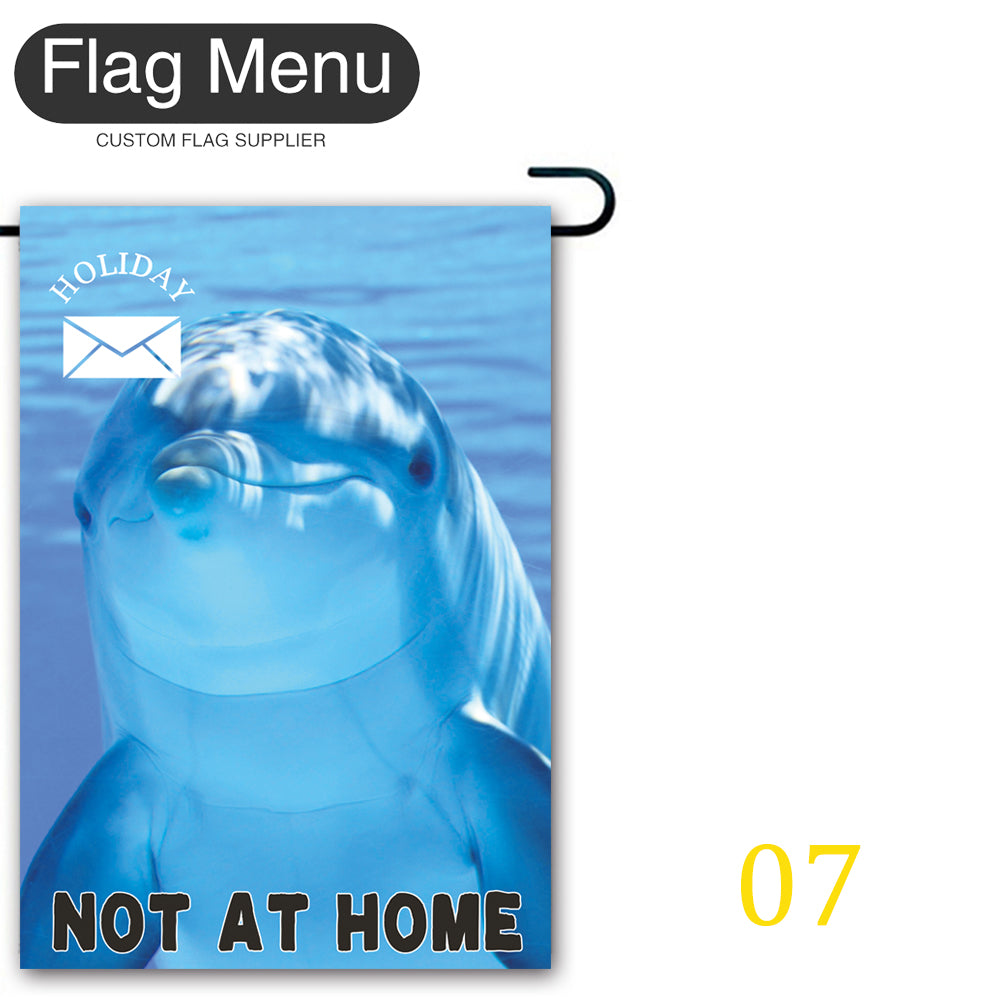 Holiday Message Welcome Flag - Canvas-12"x18"-07Dolphin-Flag Menu