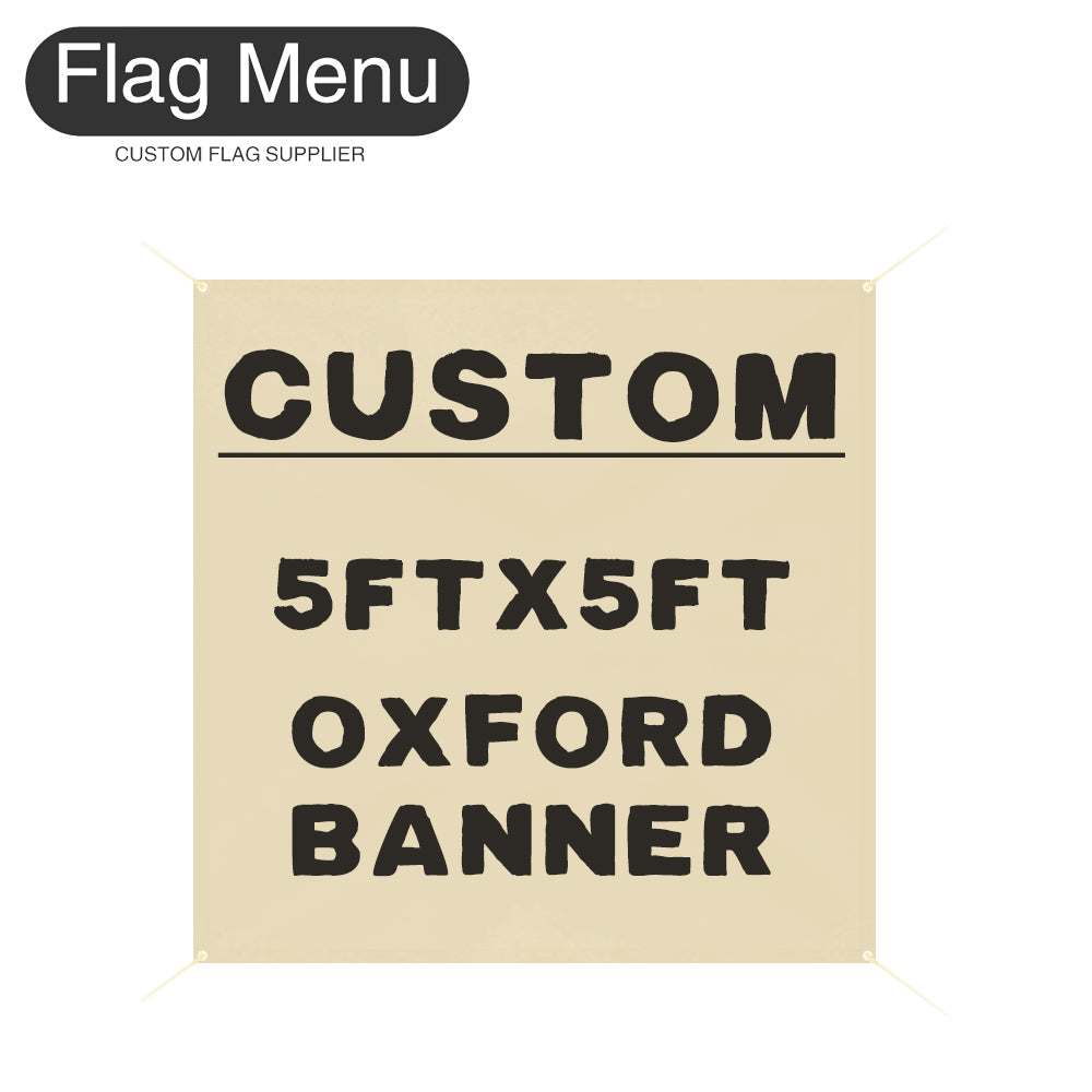 5 5ft Custom Banner Oxford Flag Menu