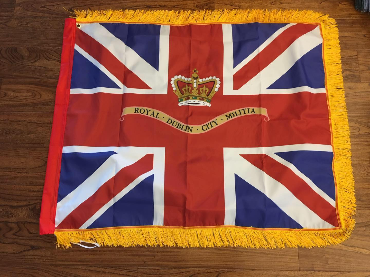 2X3ft-Custom Flag With Gold Fringe-Double Sided-Flag Menu