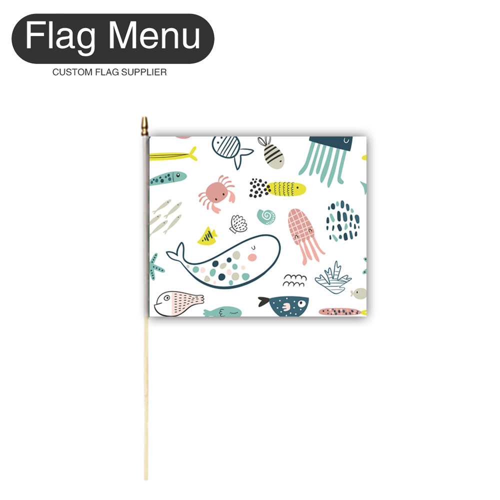 10"x12" Baby Pattern Stick Flag- One Dozen-Flag Menu