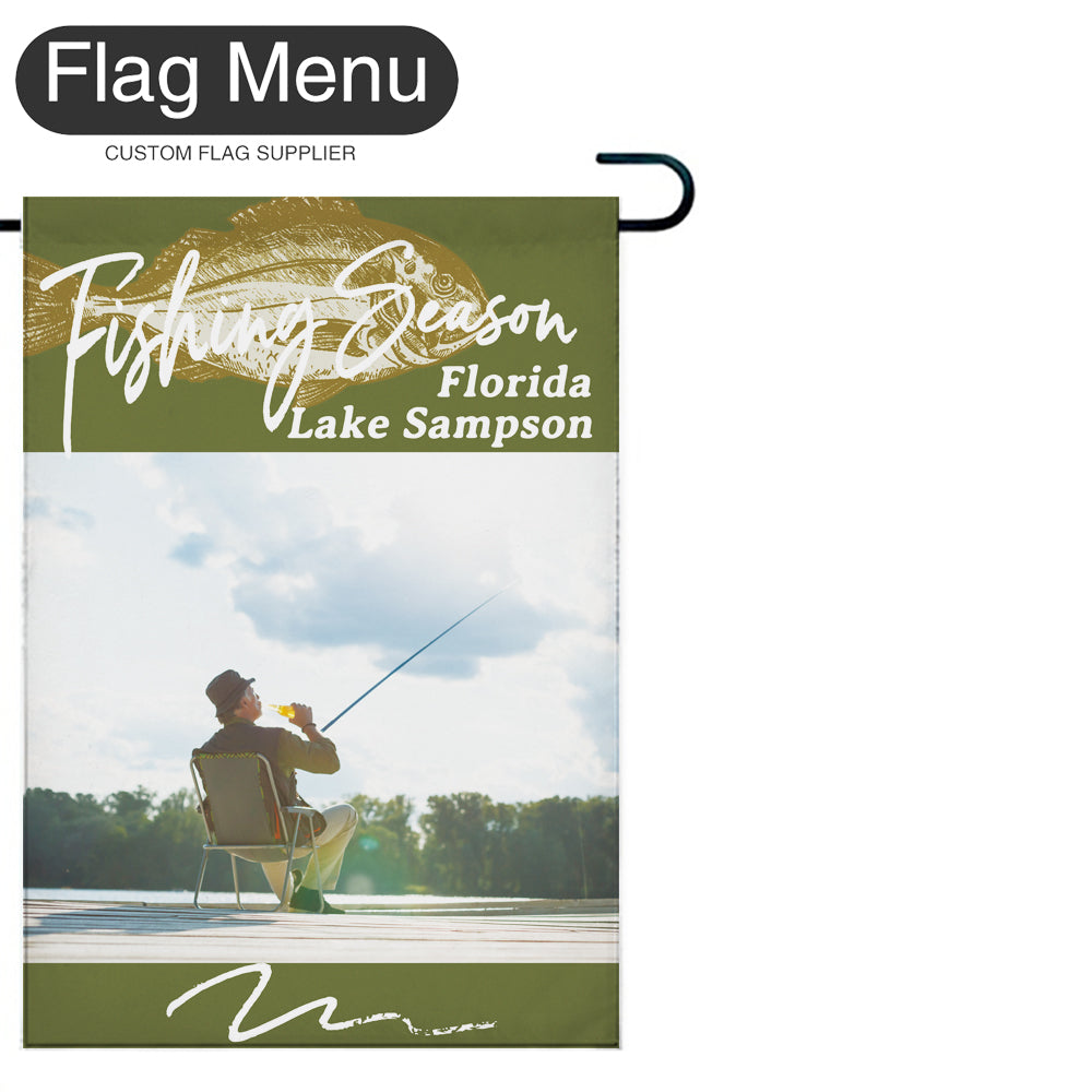 Welcome Flag - Canvas - Fishing Season - Bream-Green A-28"x40"-Flag Menu
