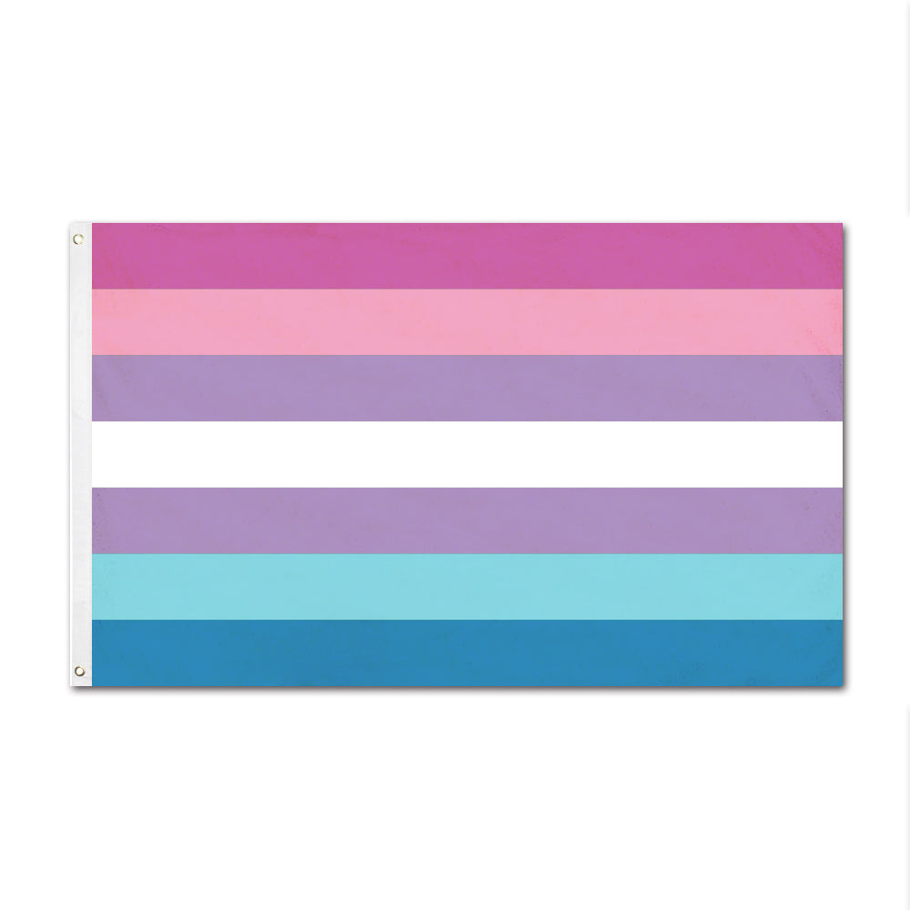200 Packs Editable Screen Printing - Flag Of LGBTQ+-Regular Flag-FlagMenu-Bigender-Flag Menu