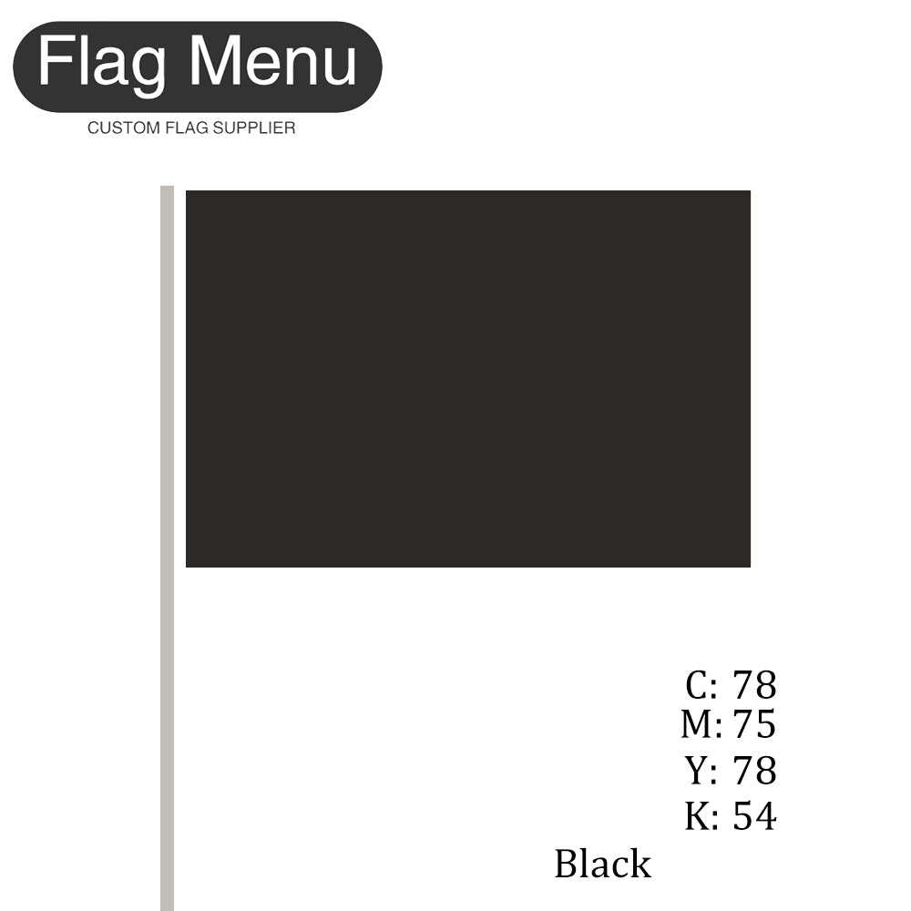 Solid Color-Small Hand Held Stick Flag -(100 pcs)-Bulk-Flag Menu-Flag&Banner Company- USA UK Canada AU EU