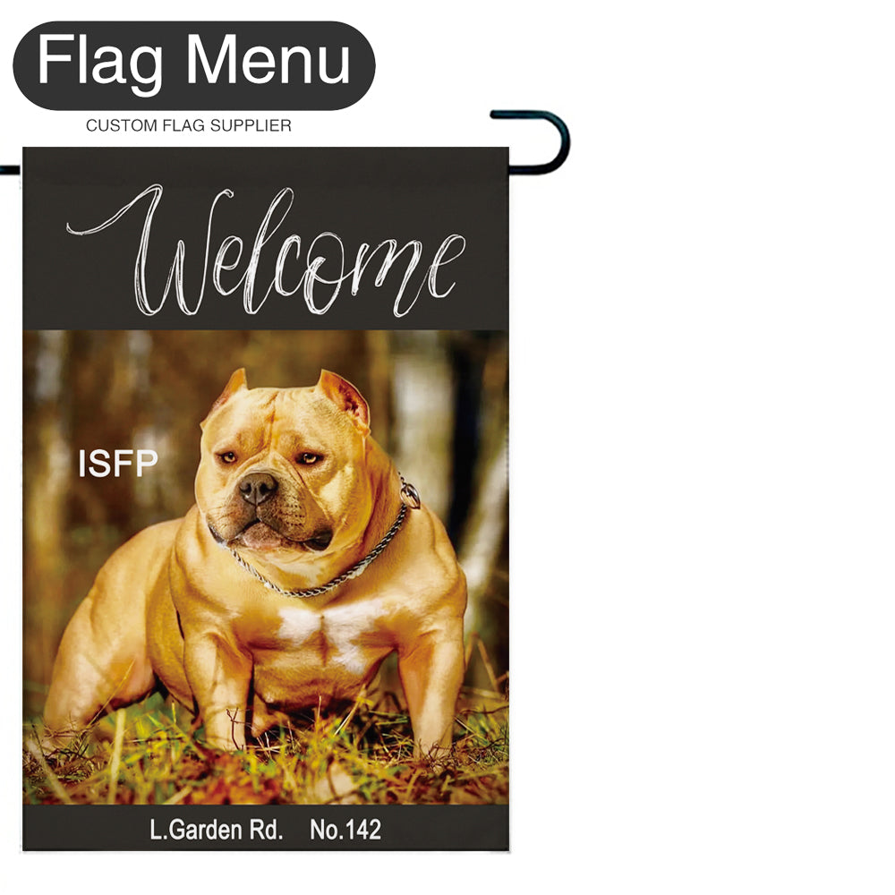 Meme Welcome Flag - A - Canvas-28"x40"-Black-Flag Menu