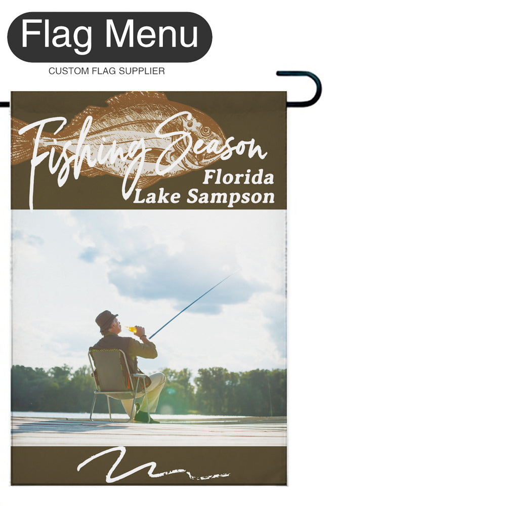 Welcome Flag - Canvas - Fishing Season - Bream-Brown A-28"x40"-Flag Menu