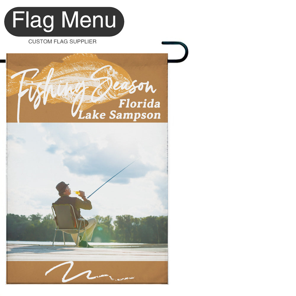 Welcome Flag - Canvas - Fishing Season - Bream-Camel-28"x40"-Flag Menu