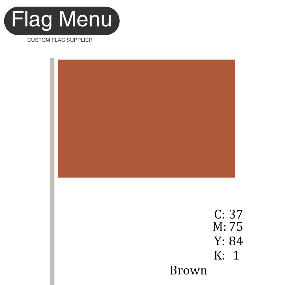 Solid Color-Small Hand Held Stick Flag -(100 pcs)-Bulk-Flag Menu-Flag&Banner Company- USA UK Canada AU EU