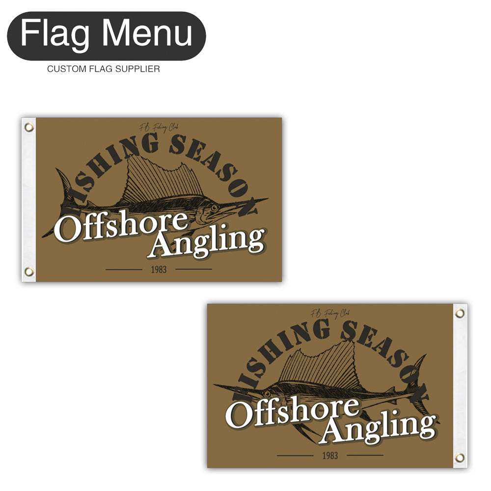 12"x18" Fishing Season Yacht Flag - SaIlfish-Flag Menu-Flag&Banner Company- USA UK Canada AU EU